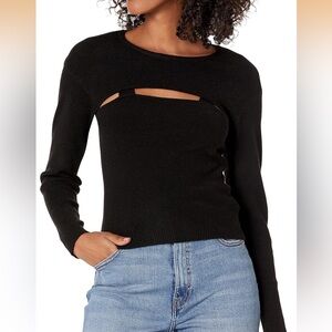 Women's Black Cutout Sweater